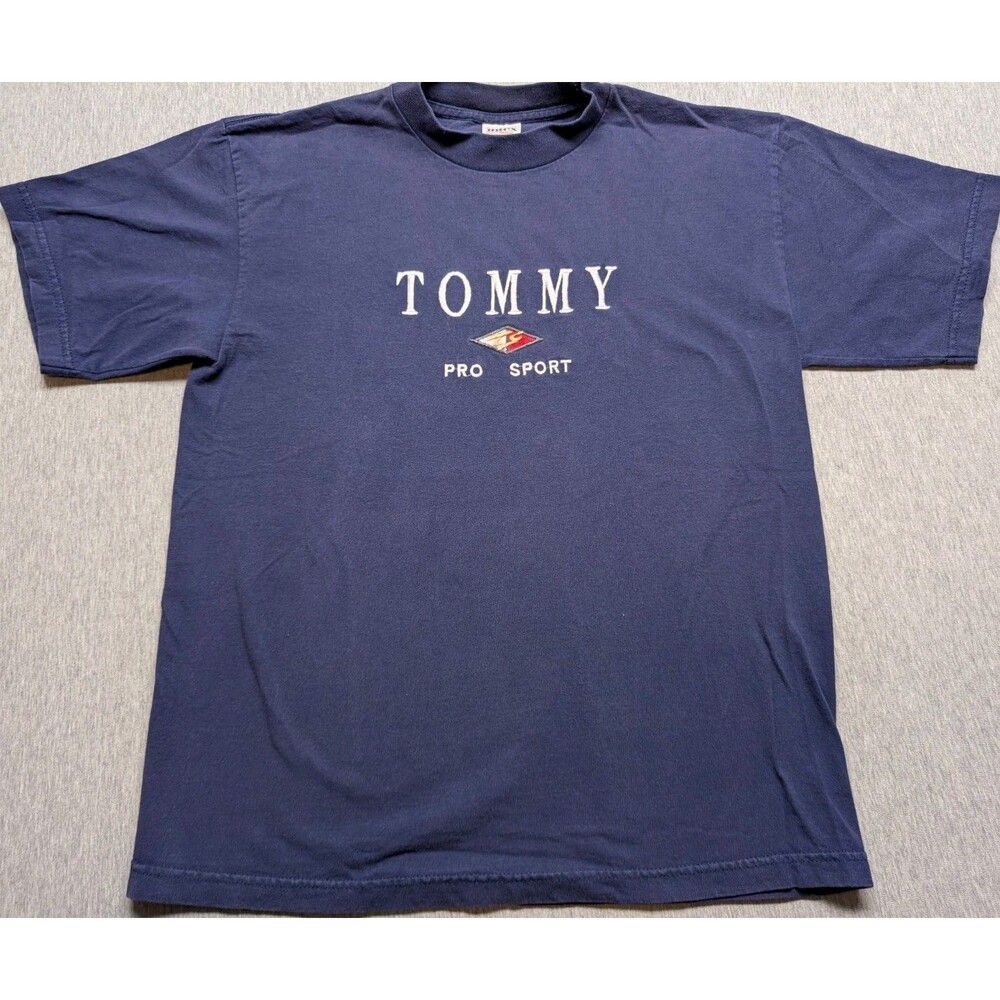 Vintage Tommy Hilfiger Sports Intex Embroidered T Shirt Adult Size Large